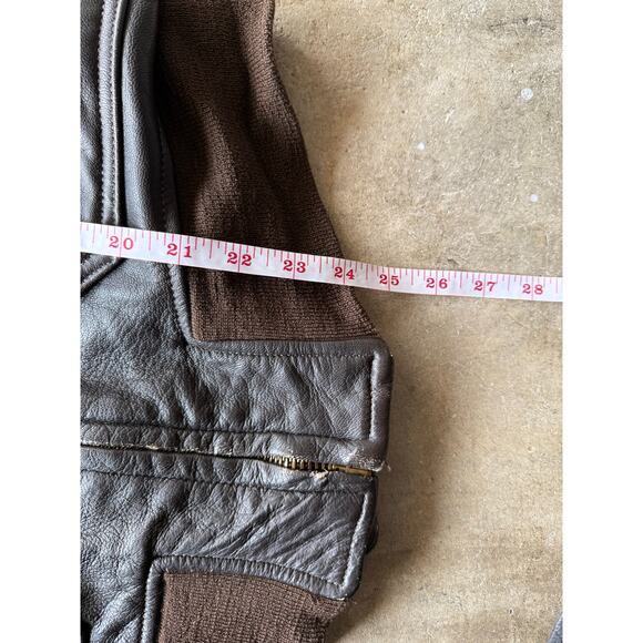Vintage 1992 G-1 Fur Collared Leather Flight Jacket Size 40 Size Small/XS - Picture 6 of 7